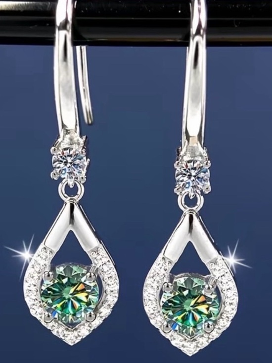 Jewelry - Teal Crystal Drop Earrings - Women Jewelry